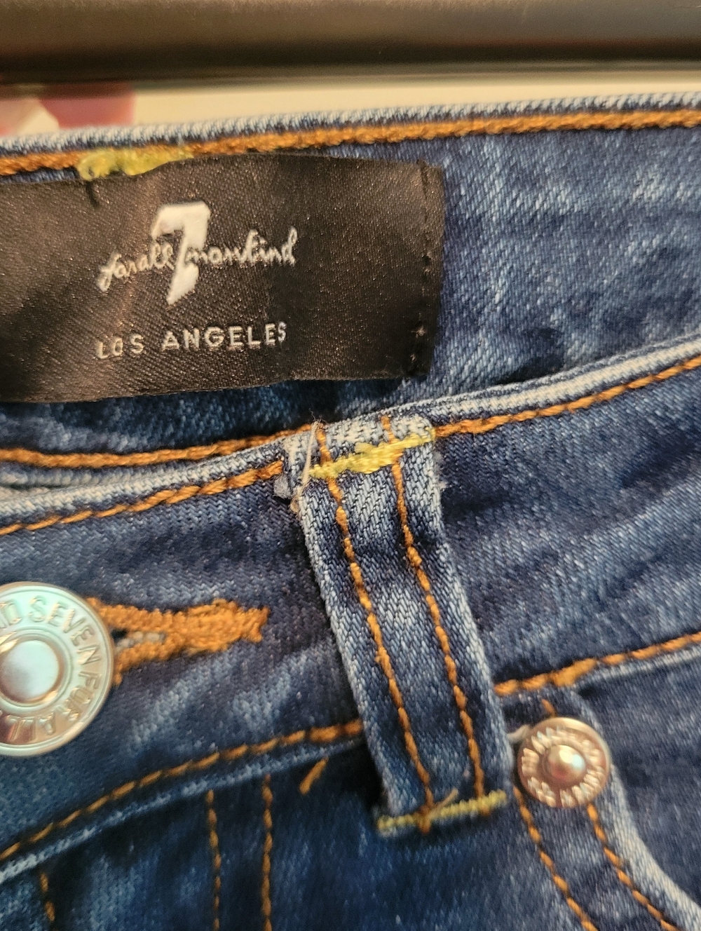 7 For All Mankind Indigo Blue Denim Shorts Girls Size 10 - Picture 3 of 4